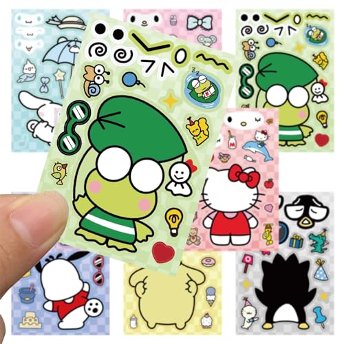 Cute Anime Make Your Own Face Stickers for Kids & Teens - Image 8