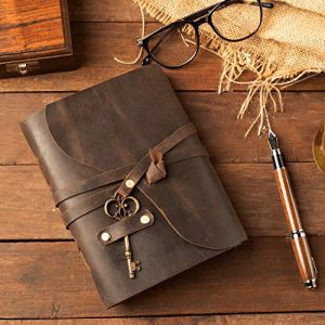 Vintage Leather Journal: Handmade Deckle Edge Sketchbook