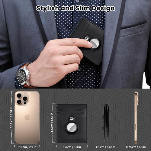 Slim AirTag Wallet | Minimalist Leather & Card Holder - Image 4