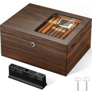 Luxury Cigar Humidor Box – 120 Cigars, Spanish Cedar