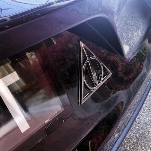 Harry Potter Deathly Hallows 3D Car Emblem - Black Chrome - Image 4
