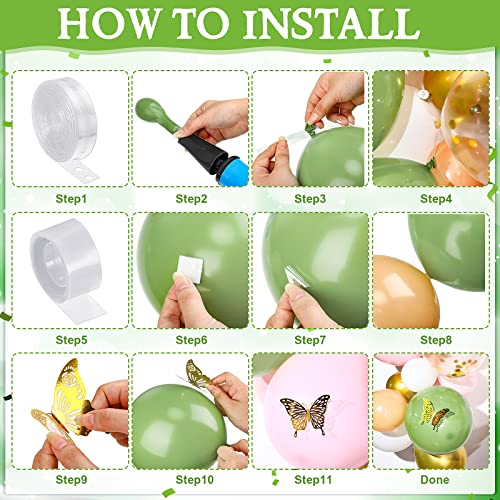 Fairy Butterfly Balloon Arch Kit - 154 Pcs Party Decor - Image 4