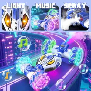 Gesture Sensing 4WD RC Stunt Car with Lights & Music (Blue)