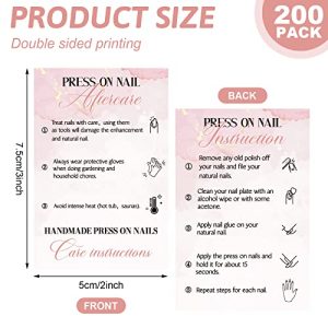 Sureio 200 Press On Nail Instruction & Aftercare Cards
