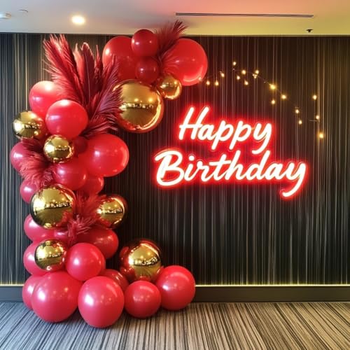 Red Balloon Arch Kit - 125 Pcs Mixed Size Balloons - Image 2