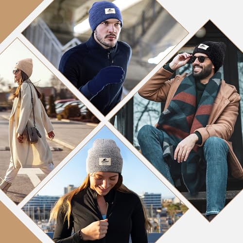 Unisex Winter Beanie Hats 3-Pack - Soft, Warm Knit Caps - Image 6