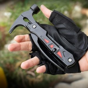 12-in-1 Pocket Multitool: Hammer, Knife, Pliers & Survival Gear