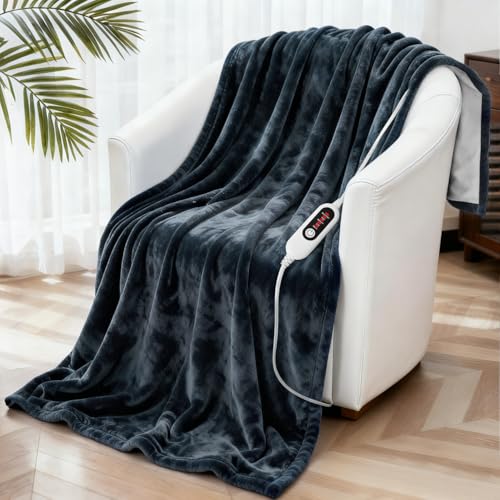 Silky Flannel Electric Heated Throw: 5 Levels, ETL Certified - Image 2
