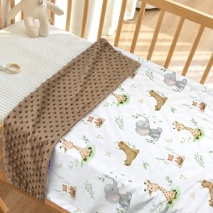 BORITAR Soft Plush Minky Baby Blanket – Woodland Design