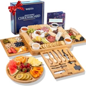 Large Bamboo Charcuterie Board Set with Accessories