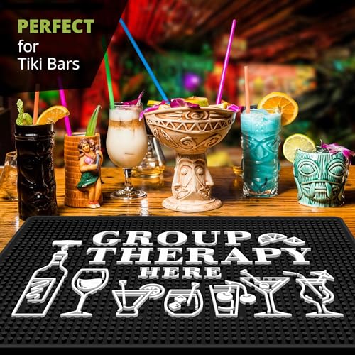 Group Therapy Spill-Proof Bar Mat - 18"x12" Rubber - Image 6