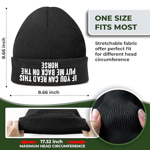 Funny Bobble Beanie for Men - Horse Riding Gifts - Image 2