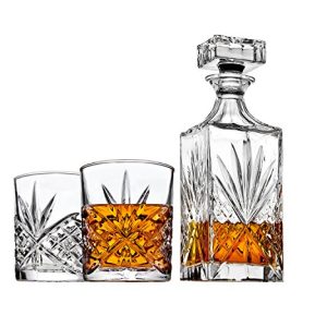 Lefonte Irish Cut Whiskey Decanter Set | 2 Glasses