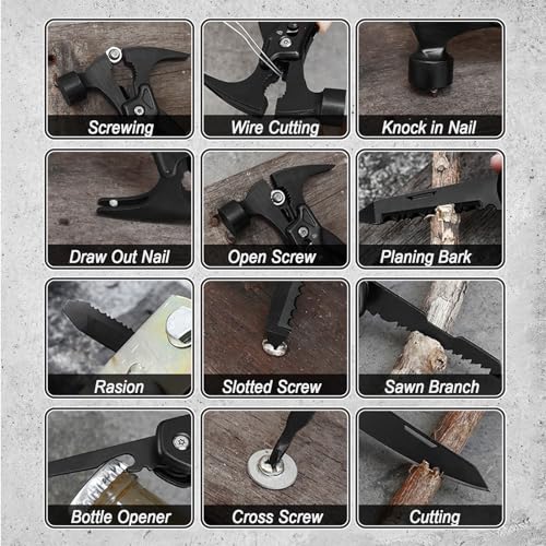 12-in-1 Pocket Multitool: Hammer, Knife, Pliers & Survival Gear - Image 4