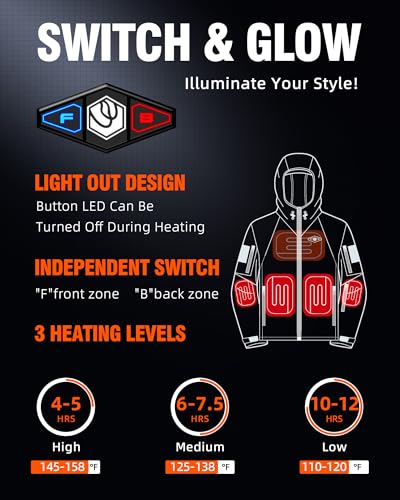 WASOTO Men's Heated Jacket | 18400mAh Battery | Windproof - Image 4