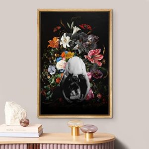 Framed Ballet Dancer & Flower Garden Canvas Art 24×36