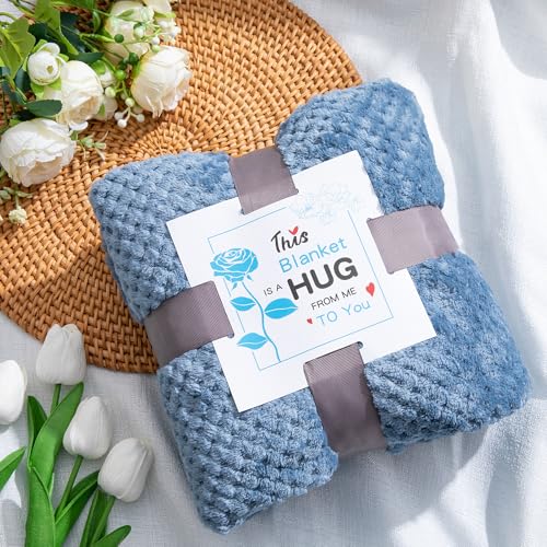 Relaxing Blue Gift Box with Blanket for Women - Image 4
