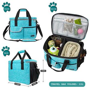 PetAmi Dog Travel Bag Organizer – Food Containers & Bowls