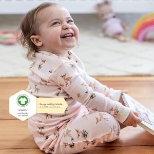 Burt’s Bees Baby Girls Organic Cotton ‘Oh Deer’ PJ Set