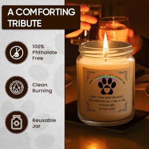Pet Loss Sympathy Candle – Lavender Soy Wax Memorial Gift
