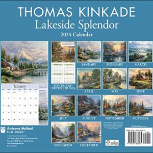 Thomas Kinkade 2024 Deluxe Wall Calendar: Lakeside Splendor Print