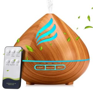 500ML Aroma Diffuser: Remote Control & LED Lights