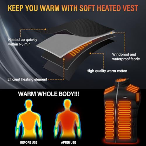 Lightweight USB Heated Vest for Men & Women | Adjustable Temp - Image 4