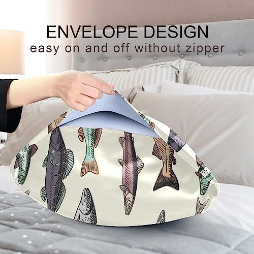 Vintage Fish Satin Pillowcase for Hair & Skin (20x26) - Image 7