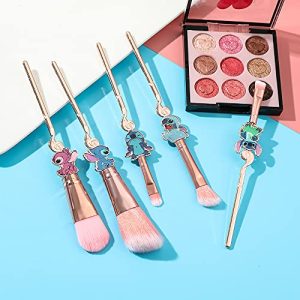 Cute Cartoon Girl Makeup Brush Set – 5pc Synthetic