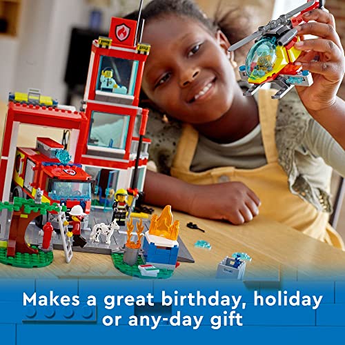 LEGO City Fire Station 60320 - Fire Engine & Helicopter - Image 6