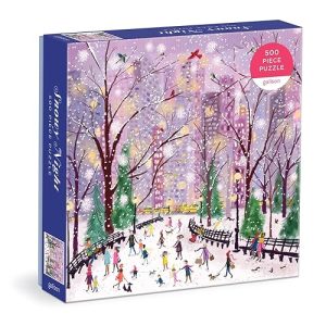 Snowy Night 500-Piece Winter Jigsaw Puzzle for Holidays