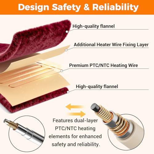 Electric Heated Blanket Throw - 5 Heat Levels, Auto-Off - Image 3