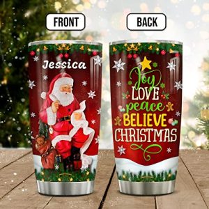 Personalized Christmas Insulated Tumbler – Santa Design