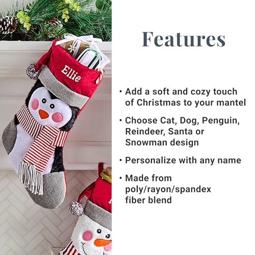 Personalized Christmas Stocking - Embroidered Snowman Decor - Image 6