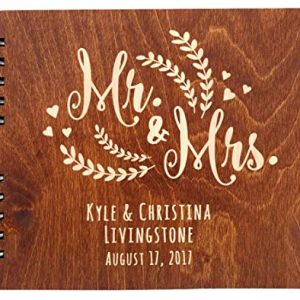 Personalized Rustic Wedding Guest Book – Mr & Mrs Wood