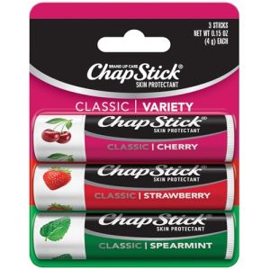 ChapStick Classic 3-Pack: Spearmint, Cherry, Strawberry Balm