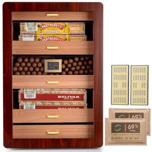 Marvero Cedar Wood Humidor Cabinet – 300 Cigar Capacity