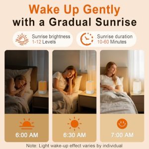 Wkzay White Noise Sound Machine & Sunrise Alarm Clock