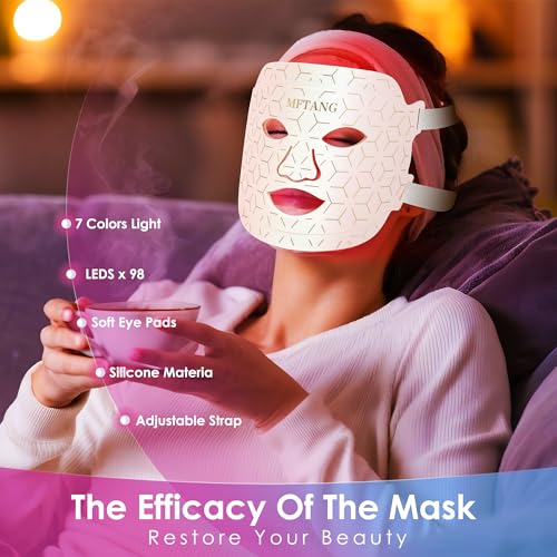 7-Color LED Light Therapy Silicone Facial Mask for Skincare - Image 2