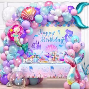 Little Mermaid Birthday Party Kit – Pink Purple Balloons