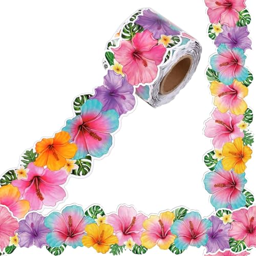 49ft Summer Tropical Hibiscus Bulletin Board Borders