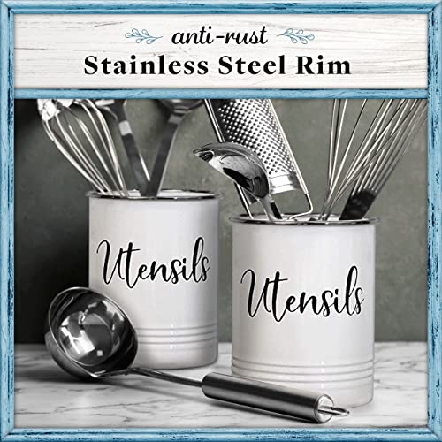 Vintage Farmhouse Utensil Holder - Kitchen Counter Organizer - Image 6