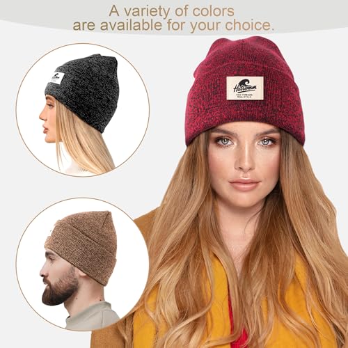 Unisex Winter Beanie Hats 3-Pack - Soft, Warm Knit Caps - Image 4