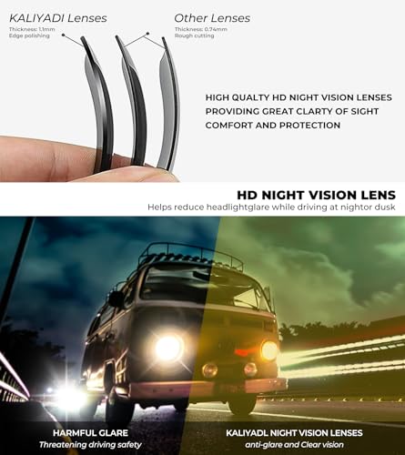 KALIYADI Lightweight Men's Night Vision Driving Glasses - Image 7