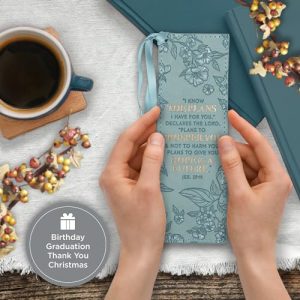 Vegan Faux Leather Scripture Bookmark | Jeremiah 29:11 Gift