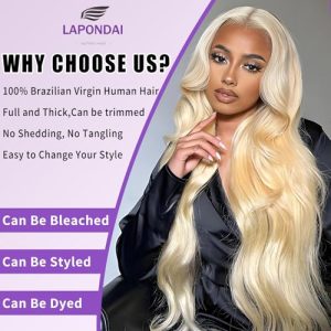 LAPONDAI 613 Blonde Body Wave Human Hair Bundles – 22, 24, 26 Inch