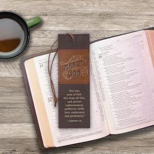 Men’s “Man of God” Vegan Leather Scripture Bookmark