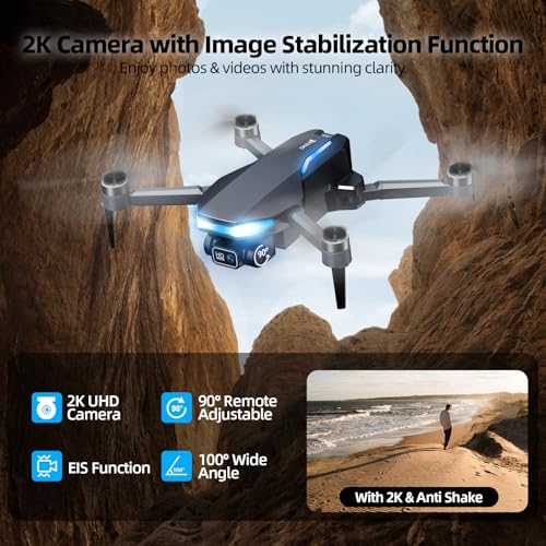 2K FPV GPS Drone with Camera & Screen Controller for Adults - Image 2
