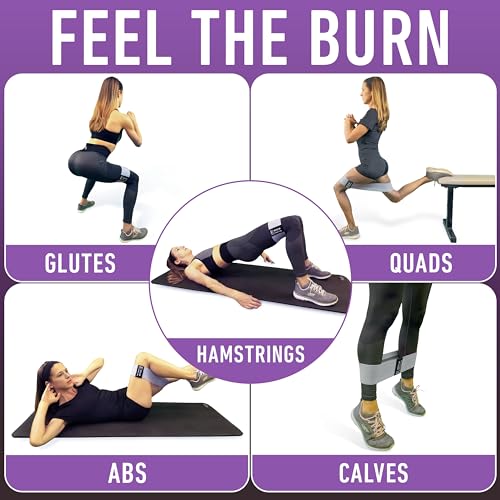 Fabric Resistance Bands Set for Legs & Glutes (4 Pack) - Image 6