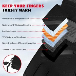 BEEK Waterproof Ski Gloves for Men & Women